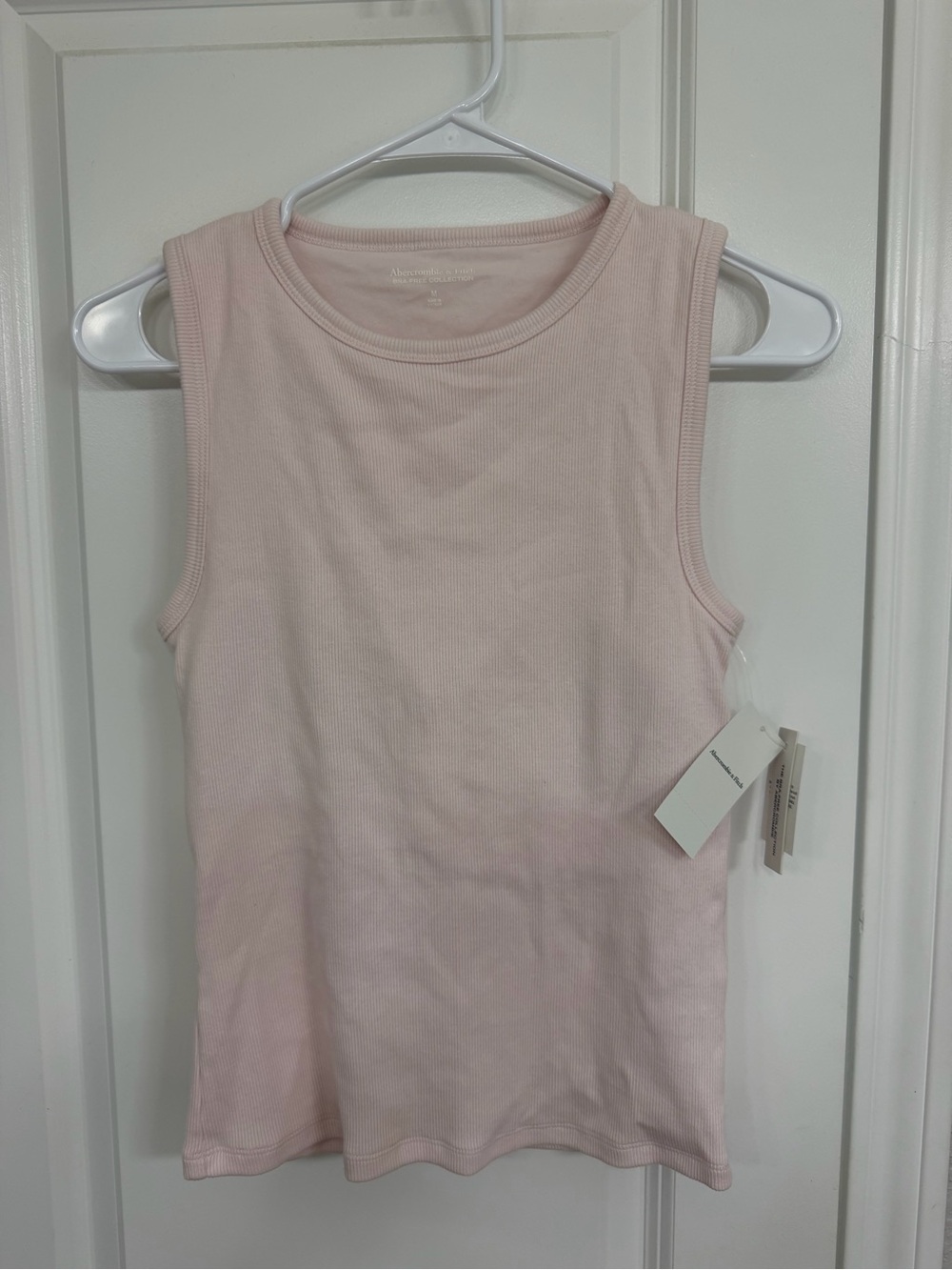 Abercrombie & Fitch Light Pink Ribbed Tank Top